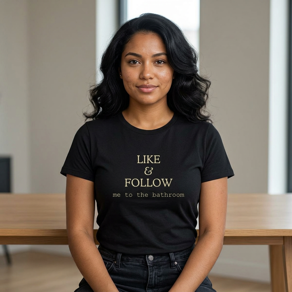Like & Follow (Female - Boyfriend Tee)