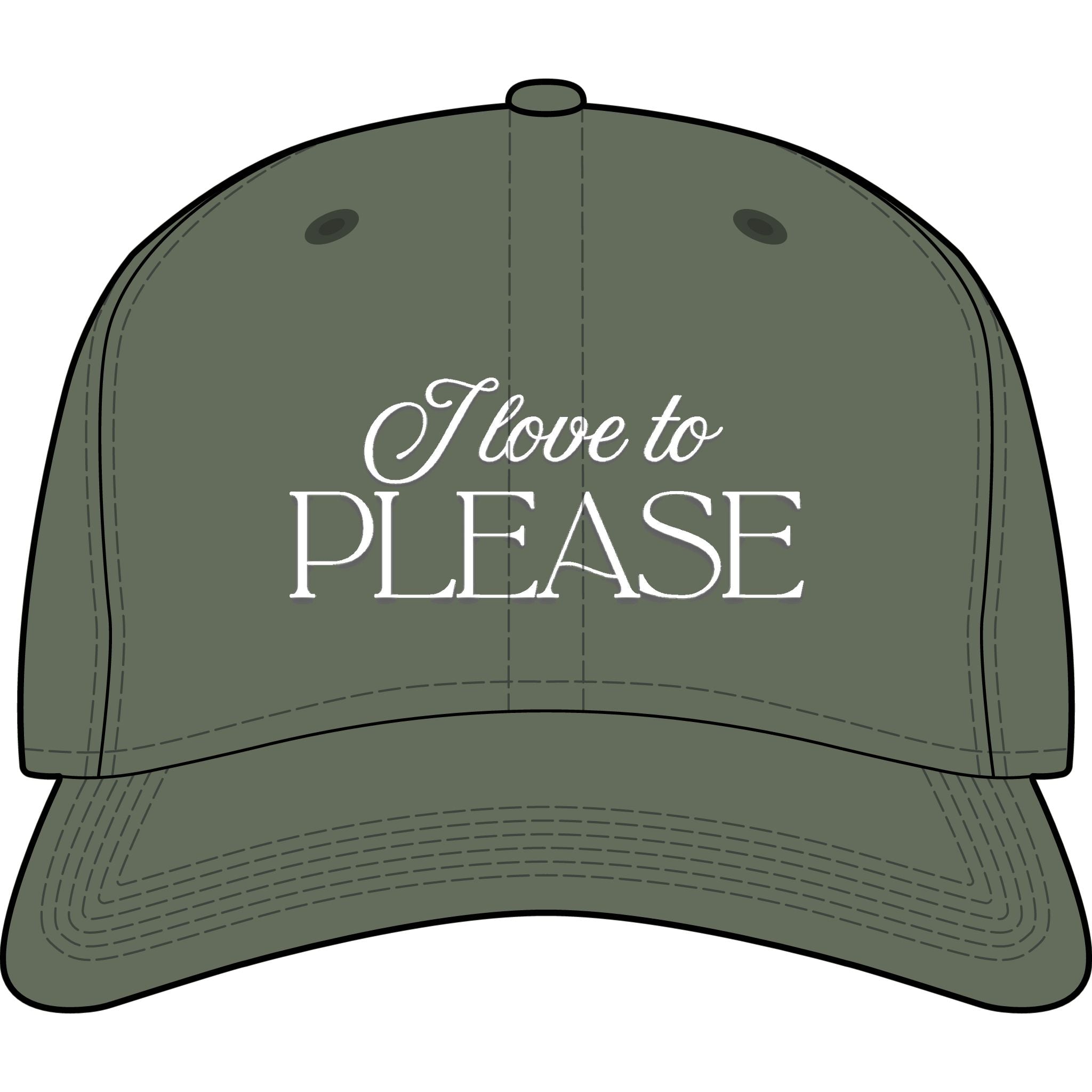 I love to please | Embroidered Icon Cap
